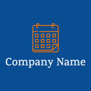 Calendar logo on a blue background - Abstrait