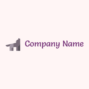 Wolf logo on a Snow background - Animais e Pets