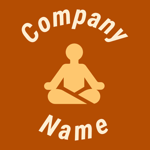 Meditation logo on a Tenne (Tawny) background - Religión