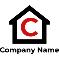 Logo con símbolo de letra C - Muebles de casa Logotipo