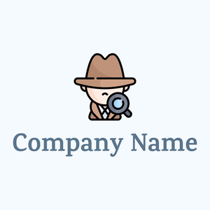 Mystery logo on a Alice Blue background - Abstrait