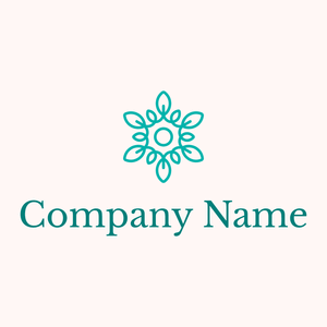 Floral design logo on a Snow background - Blumen