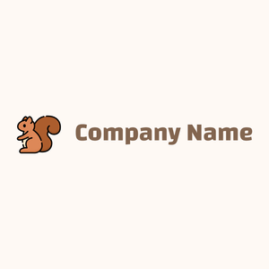 Side Squirrel logo on a Seashell background - Dieren/huisdieren