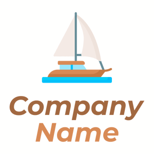 Sailing boat logo on a White background - Computer
