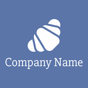 Croissant logo on a Air Force Blue background - Cibo & Bevande