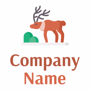 Bush Caribou logo on a White background - Animali & Cuccioli