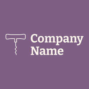 Corkscrew bottle logo on a Affair background - Abstrait