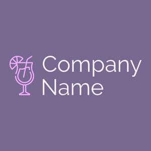 Cocktail logo on a Kimberly background - Comida & Bebida