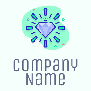 Diamond logo on a Mint  background - Moda & Beleza
