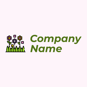 Flowers logo on a Lavender Blush background - Florale