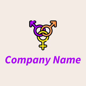 Bisexual logo on a Fair Pink background - Community & Non-Profit