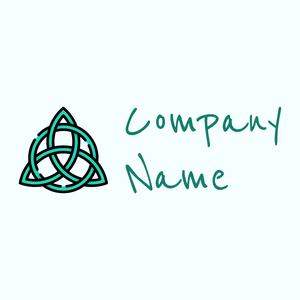 Triquetra logo on a Azure background - Religión