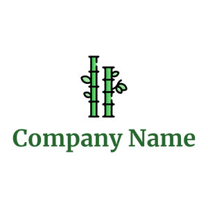 Outlined Bamboo logo on a White background - Umwelt & Natur