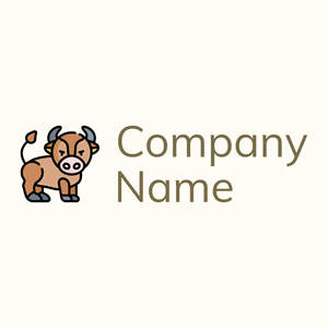 Buffalo on a Floral White background - Animais e Pets