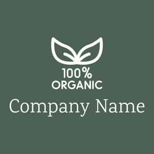 Organic logo on a Mineral Green background - Meio ambiente