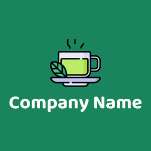 Green tea logo on a Elf Green background - Fiori