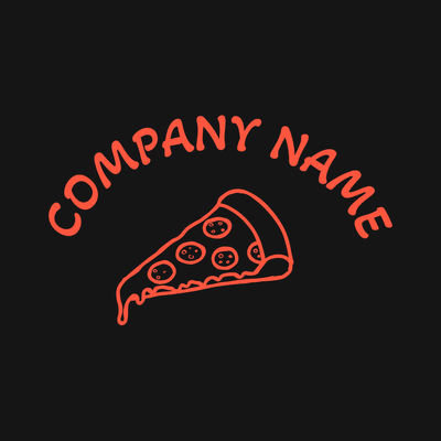 Rebanada de pizza con logo de queso - Alimentos & Bebidas Logotipo