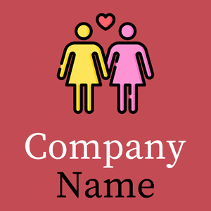 Lesbian logo on a Fuzzy Wuzzy Brown background - Partnervermittlung