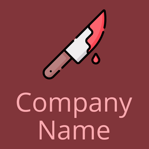 Knife logo on a Tall Poppy background - Cibo & Bevande