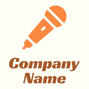 Microphone logo on a Ivory background - Arte & Entretenimiento