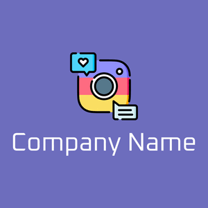 Black Instagram on a Chetwode Blue background - Moda & Belleza