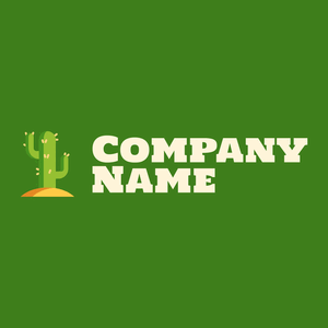 Yellow Green Cactus logo on a Bilbao background - Bloemist