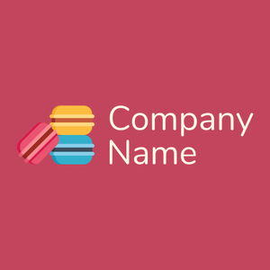Macarons logo on a Fuzzy Wuzzy Brown background - Alimentos & Bebidas