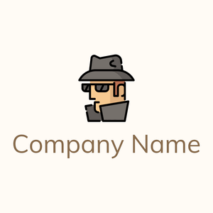 Spy logo on a Floral White background - Abstrato
