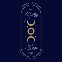 witchy hands and moons logo - Religión