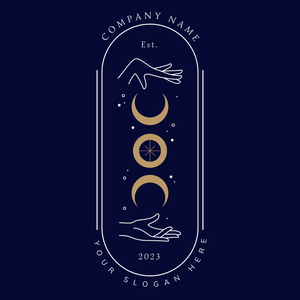 witchy hands and moons logo - Religione