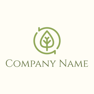 Eco logo on a Floral White background - Abstract