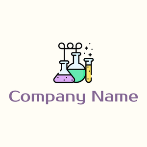 Chemistry logo on a Floral White background - Industrie