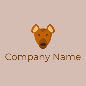 Hyena logo on a Wafer background - Animales & Animales de compañía