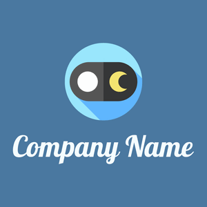 Columbia Blue Dark mode on a San Marino background - Abstracto