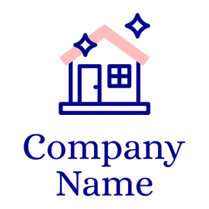 House cleaning logo on a White background - Limpieza & Mantenimiento