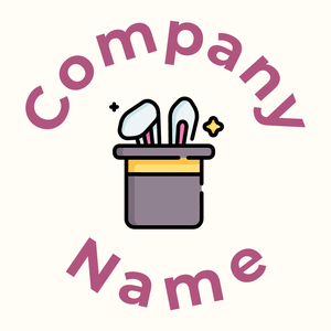 Rabbit logo on a Floral White background - Divertissement & Arts