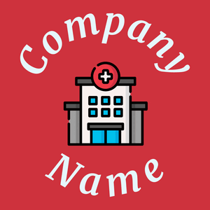 Hospital logo on a Persian Red background - Médicale & Pharmaceutique