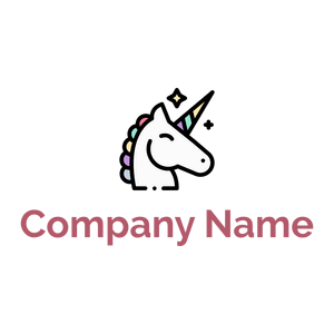 Unicorn logo on a White background - Abstract