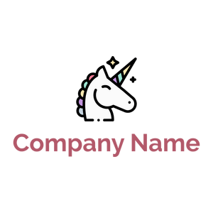 Unicorn logo on a White background - Abstrait