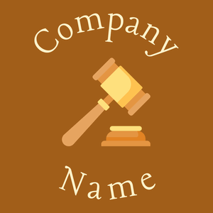 Law logo on a Golden Brown background - Empresa & Consultantes