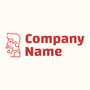 Runny nose logo on a Floral White background - Medical & Farmacia