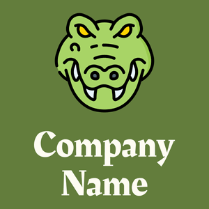 Crocodile logo on a Dingley background - Tiere & Haustiere
