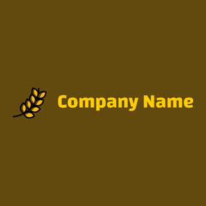 Wheat logo on a Raw Umber background - Agricultura