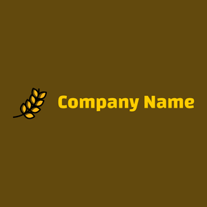 Wheat logo on a Raw Umber background - Agricoltura