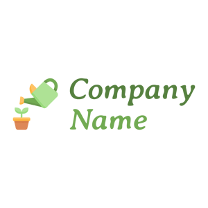 Watering plants logo on a White background - Floral