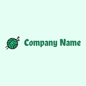 Knitting logo on a Mint Cream background - Arte & Entretenimiento