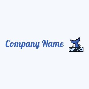Whale logo on a Alice Blue background - Tiere & Haustiere