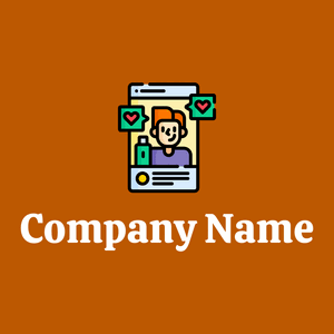 Influencer logo on a Tenne (Tawny) background - Abstracto