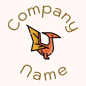 Pterodactyl logo on a Seashell background - Animales & Animales de compañía