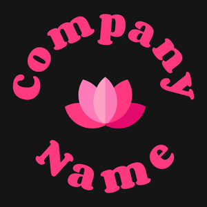 Lotus logo on a Nero background - Floral